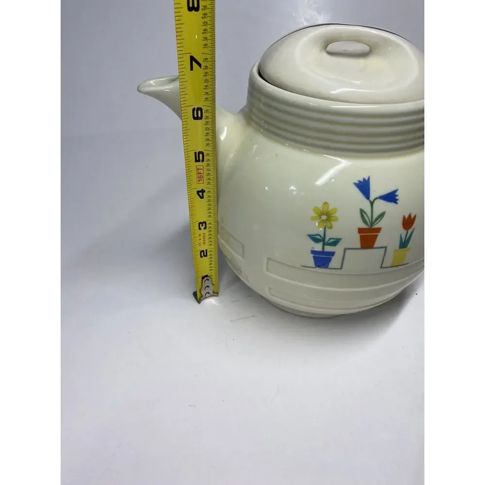 Vintage Drip-O-lator Coffee Tea Serving Pot Art Deco Flower Pots Design Display